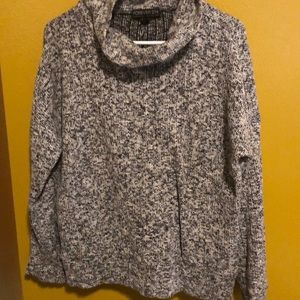 Sweater with a faux turtleneck